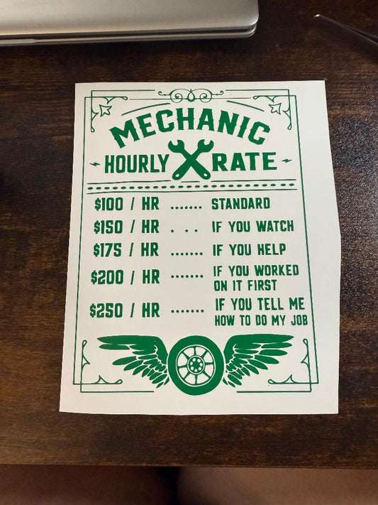 mechanic decals